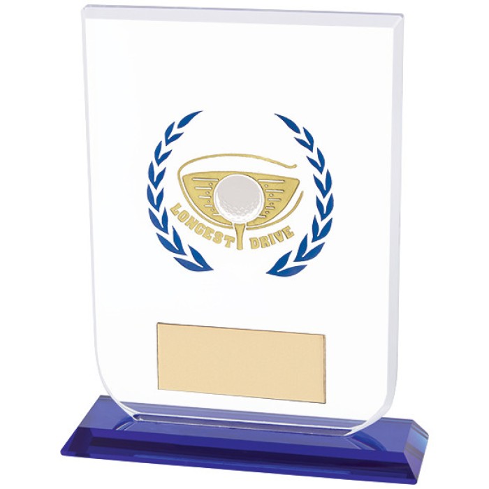GLADIATOR MALE GOLF GLASS AWARD - LONGEST DRIVE - 16CM